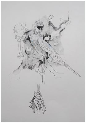 Bleistift auf Papier, 21 cm x 29,7 cm, - 2018 - " Natur "