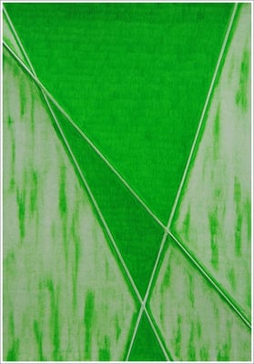 21 cm x 29,7 cm - Laubgrün - Farbstift auf Papier - 2020 - ( " DNA - Farben-Chakren " )