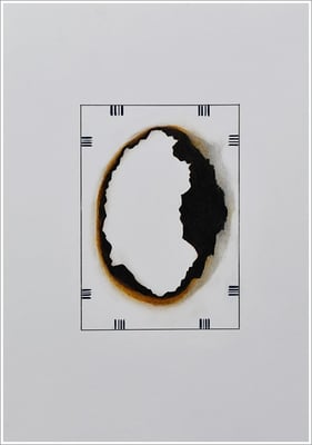 Farbstift, Bleistift auf Papier, 21 cm x 29,7 cm, - 2023 ( " Packungsbeilage / Beipackzettel - absichtlich leer  " )