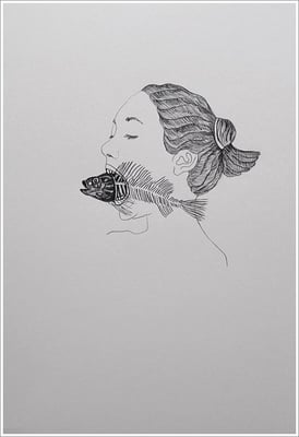 Bleistift auf Papier, 21 cm x 29,7 cm, - 2018 - " Natur "