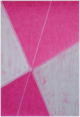 21 cm x 29,7 cm - Krapplack-Rosa - Farbstift auf Papier - 2017 - ( " DNA - Farben-Chakren " )