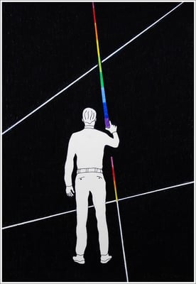 21 cm x 29,7 cm - " DNA - Farben-Chakren " - Farbstift auf Papier - 2017