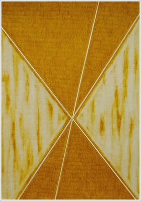 21 cm x 29,7 cm - Grüngold - Farbstift auf Papier - 2020 - ( " DNA - Farben-Chakren " )