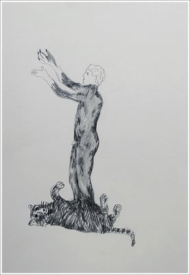 Bleistift auf Papier, 21 cm x 29,7 cm, - 2018 - " Natur "