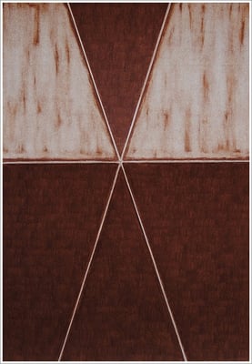 21 cm x 29,7 cm - Siena Gebrannt - Farbstift auf Papier - 2020 - ( " DNA - Farben-Chakren " )