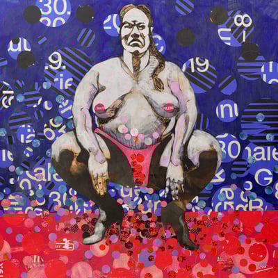 Relation 06 l 2019 l Papier auf Holz