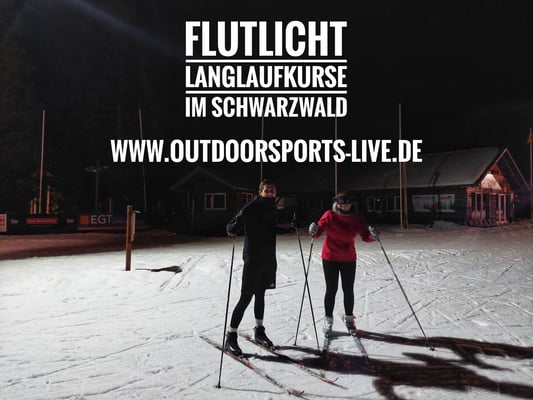 Langlaufkurse im Schwarzwald Skating und Klassisch in Schönwald oder Furtwangen Martinkapelle Nachtloipe Flutlicht.