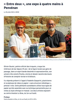 Le Télégramme 26 juillet 2022