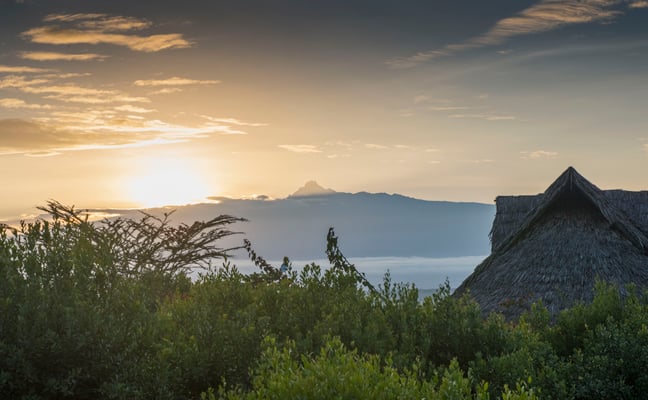 Mount Kenya im Sonnenaufgang 