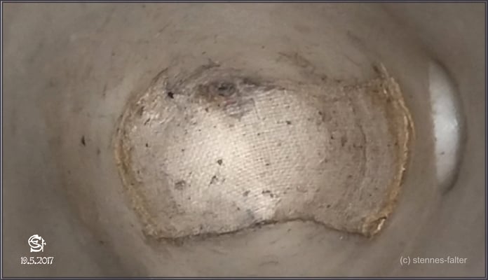 Meissen-Okarina 8A Blick ins Innere, 