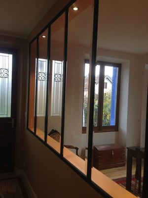 mise en place d'une verrière intérieur à grenoble