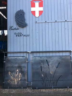 Garde corps en fer forgé décoratif avec fabrication artisanale sur mesure.