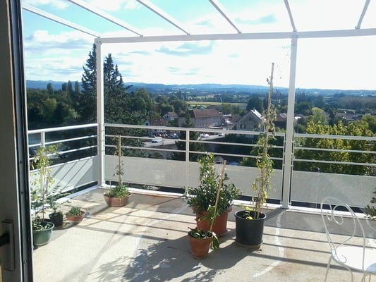 Garde corps en fer forgé, style classique, réalisé sur mesure à Grenoble.