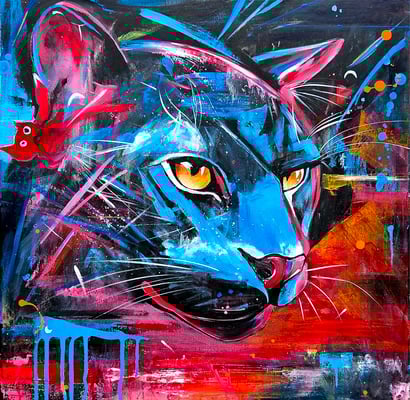 "Kraft in Präsenz", Acryl Leinwand 60x60cm 250 Franken