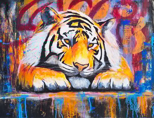 "Die innere Majestät" Acryl, Papier 50x65cm, 250 Franken