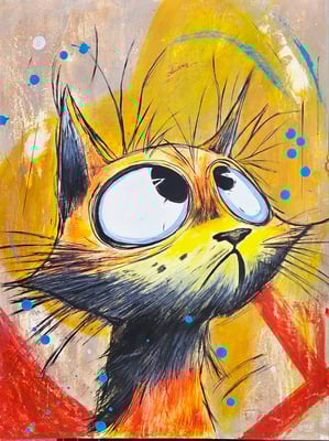 "Zwischen den Welten" Acryl, Papier 50x65cm, 170 Franken