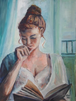 Reading Girl Nr.2  Öl/Lwd.60x80cm