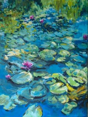 Water Lily Pond  Öl/Lwd.60x80cm