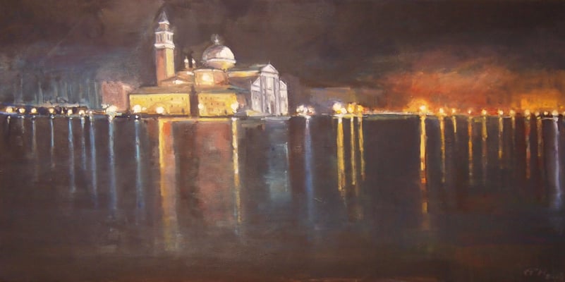 Lights Of Venice, Öl_Lwd.100x50cm