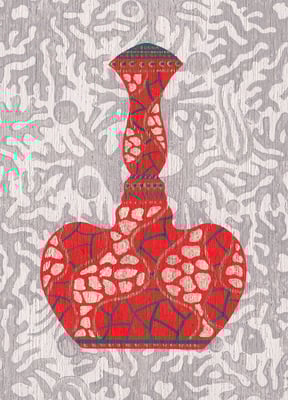 Rubin's vase［vermilion］