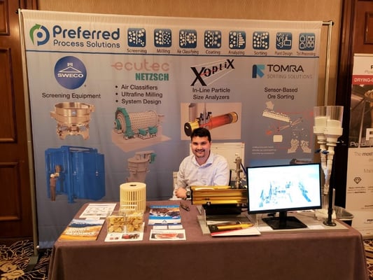 Blake Walker staffs the Preferred Process Solutions booth.