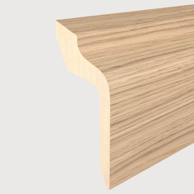 KGM 2-Rohr Furnierleiste Eiche natur lackiert - 47 x 116 x 2400 mm