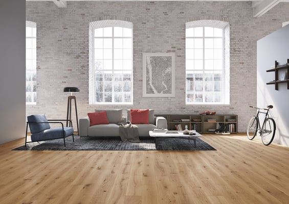 Edeldielen Manufaktur Landhausdiele Nut/Feder Eiche Ennstal Gesundastig-naturell 15x190x1800-2400mm