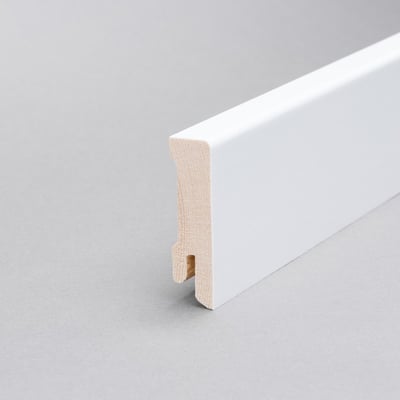 KGM Modern 58 Furnierleiste Weiß Starkfolie - 16 x 58 x 2400 mm