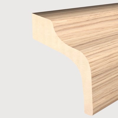 KGM 1-Rohr Furnierleiste Eiche natur lackiert - 41 x 51 x 2400 mm