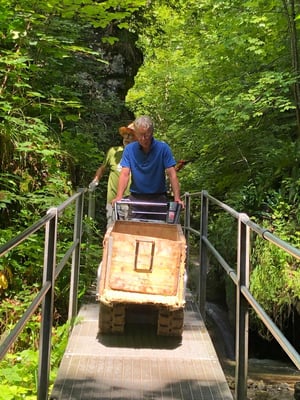 Nun geht es weiter über Stege