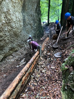 Leeren des Geröll Fängers