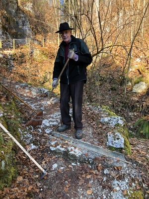 Auch Heinz mag diesen Job