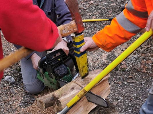 Nun kommt noch die Zwinge zum Einsatz