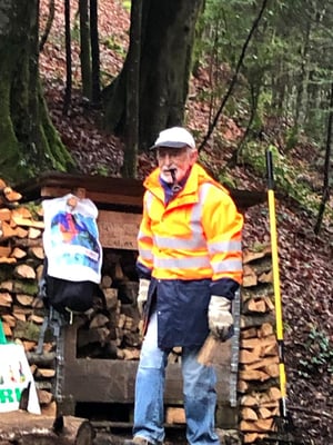 Mittagessen darf ja auch nicht fehlen und klappte einwandfrei mit dem von Pierre gepflegten Feuer