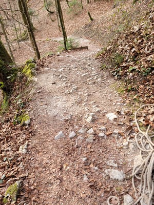 So in etwa sah der Weg vorher aus