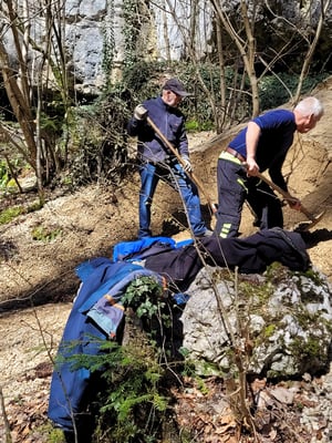 Hier unser Mergeldepot, welches in unserem letzten Einsatz erstellt wurde