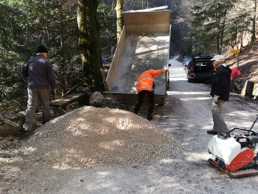 Anlieferung des Mergels