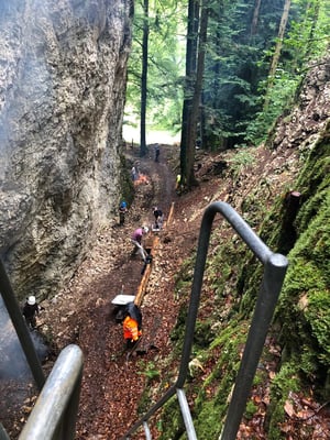 Sieht doch schon viel besser aus, Bachbett befreit