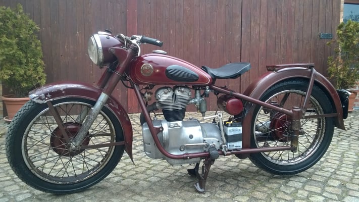 Simson AWO 425 T - maron Original - Lack Bj. 1956