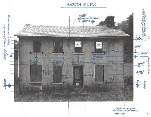 Survey drawing, S.A. Carlson, Sweetgrass Joinery, Huntsburg, OH
