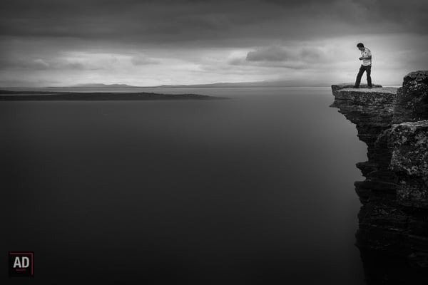 In front of the abyss