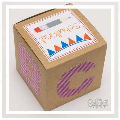 Back to School Geschenkschachtel, Rückseite