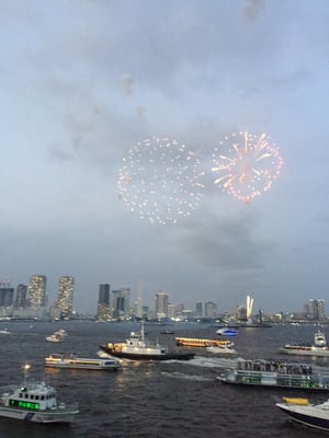 屋形船、クルーザーなど、船もたくさん出ています。