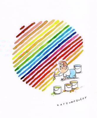  Originalzeichnung "Ohne Worte"