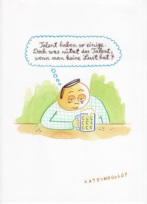  Originalzeichnung "Talent"