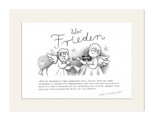 Originalzeichnung "Frieden vermeiden"