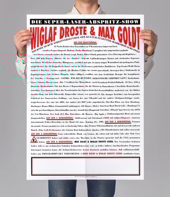 Plakat "Wiglaf Droste & Max Goldt"