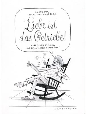 Originalzeichnung "Liebe ist das Getriebe"