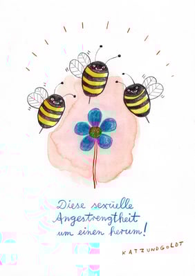 Originalzeichnung "Diese sexuelle Angestrengtheit um einen herum"