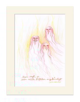 Originalzeichnung "Man sagt, es seien milde Lüftchen angekündigt"